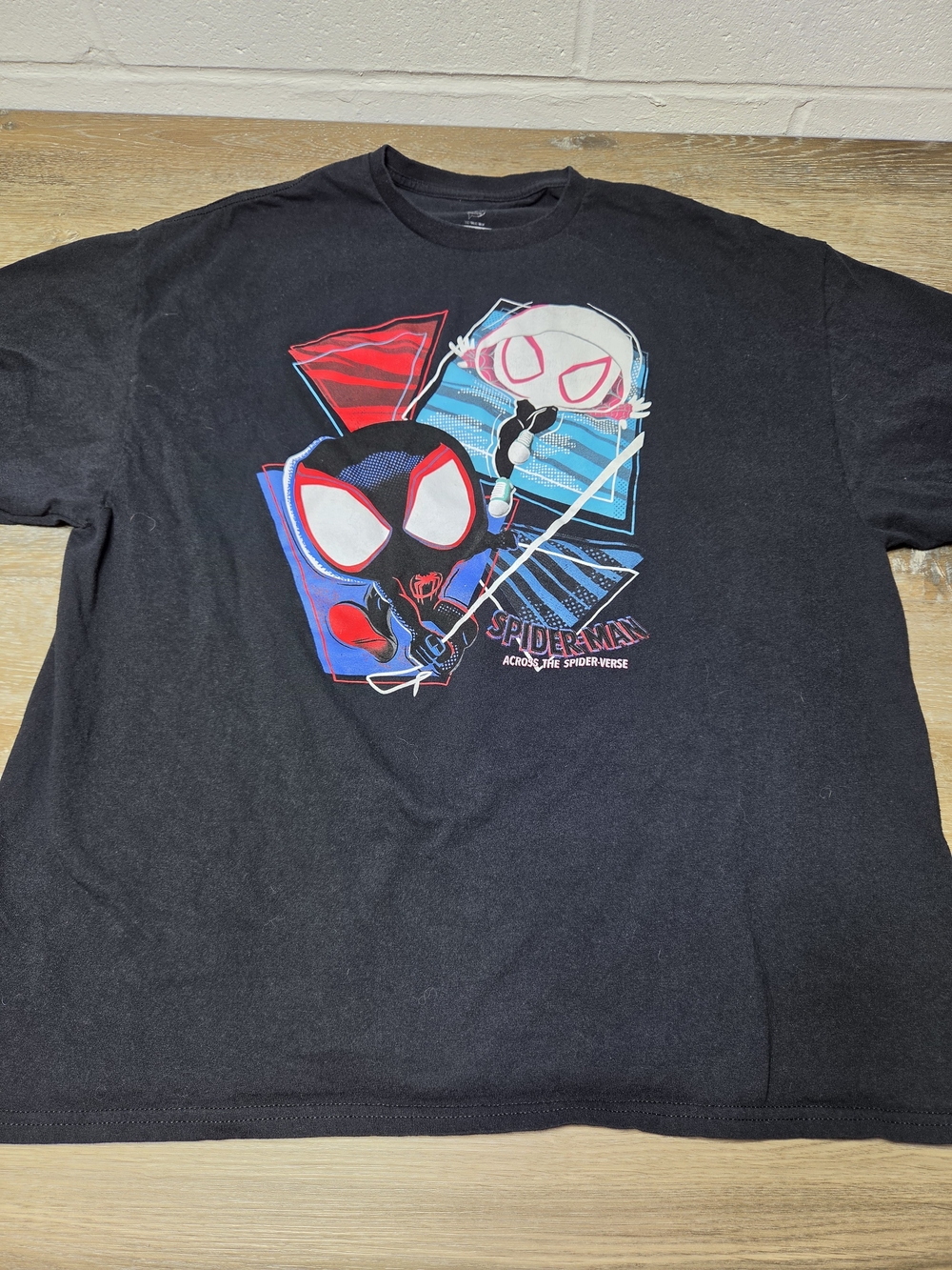 Marvel Spider-Man Across the Spider-Verse Graphic T-Shirt Men's XL Black